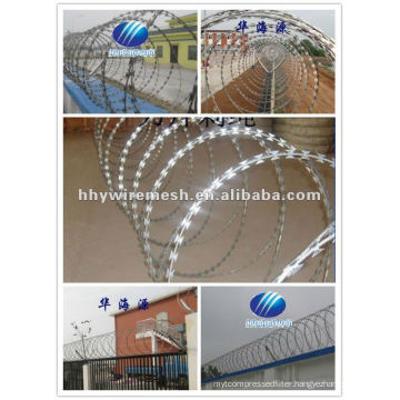 with sharp blade razor wire concertina wire BTO22 razor barbed wire